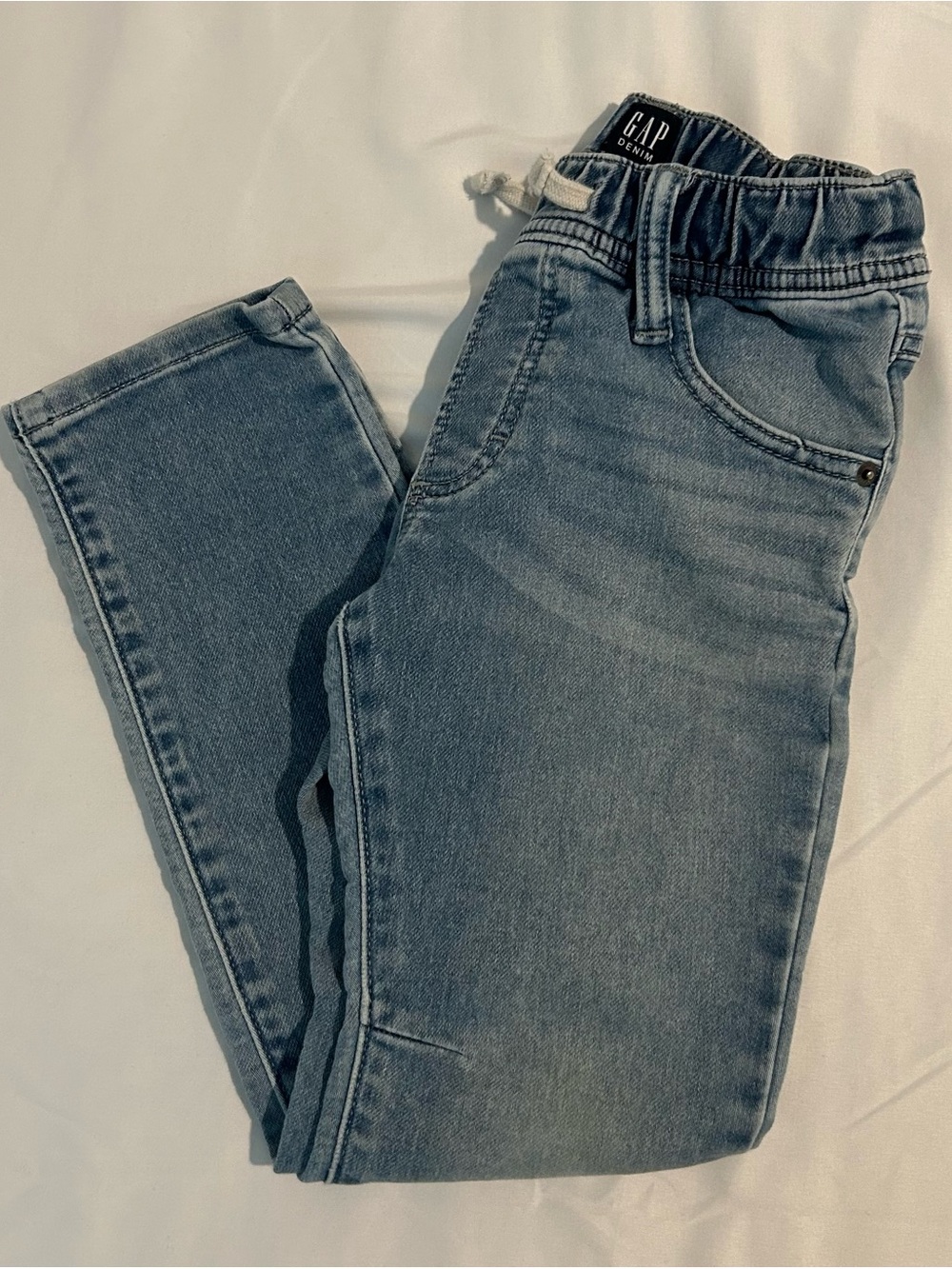 GAP Denim Boys Small Stretch Slim Jeans Light Wash Pull On - Size Small